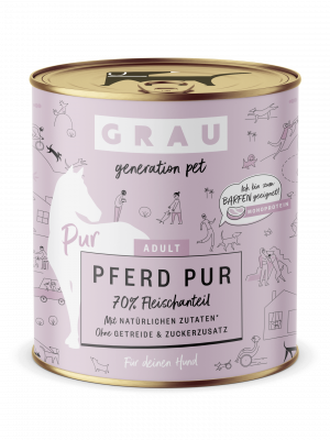 GRAU Pferd Pur 800g